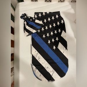 Thin blue line blanket sack & sleep cap